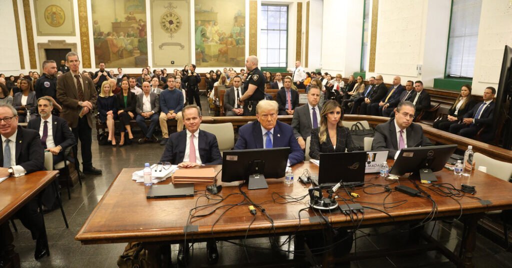 A Closer Look at a Courtroom Photo of Trump’s Fraud Trial