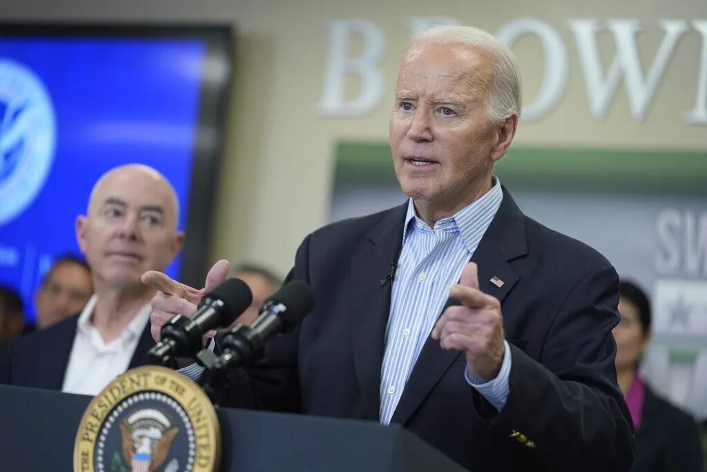 Biden calls climate change deniers ‘Neanderthals’ during border speech in Texas