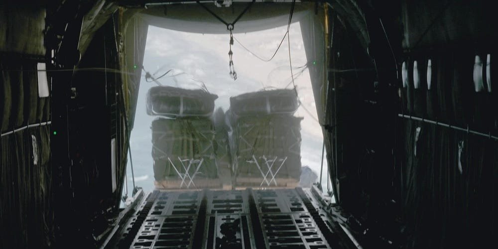 US C-130 Super Hercules Missions Airdropping Supplies to War-Torn Gaza