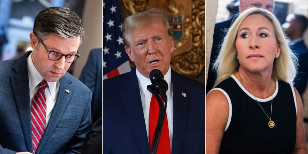 Trump Tries to Downplay Tension Between MTG and Speaker Mike Johnson