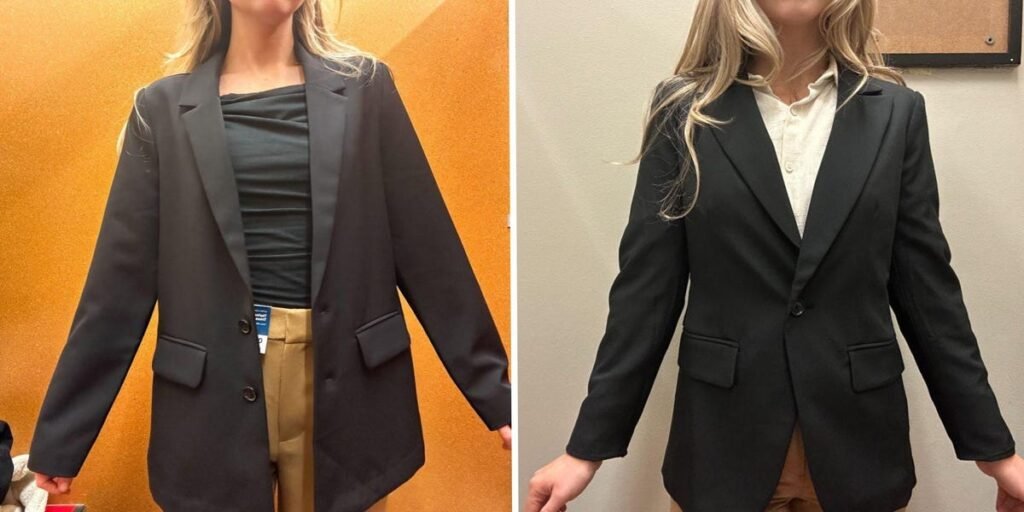 Trying on Blazers at Old Navy and Banana Republic, Clear Winner