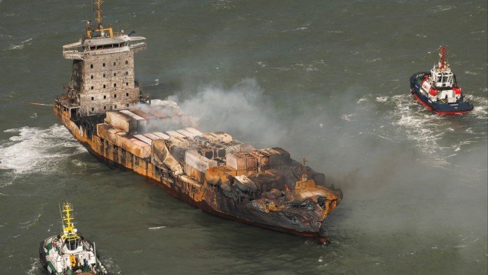Captain of container ship in North Sea collision is Russian national, owner says