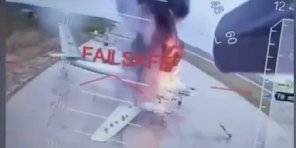 Videos Show Ukrainian Strikes on Russian Bombers Shielded by Tires