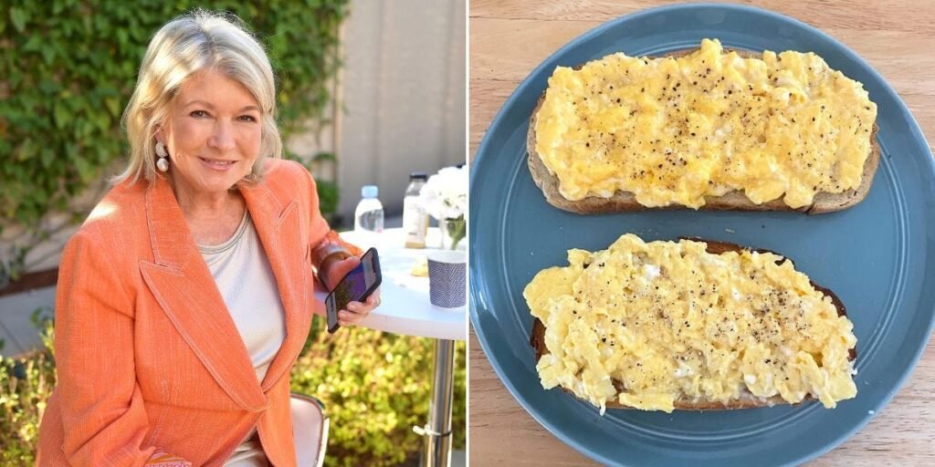 I tried Martha Stewart’s hack for making ‘the best scrambled eggs in the whole world,’ and they were deliciously creamy