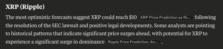 Leading AI Claude Predicts the Price of XRP, Dogecoin and Solana by the End of 2025