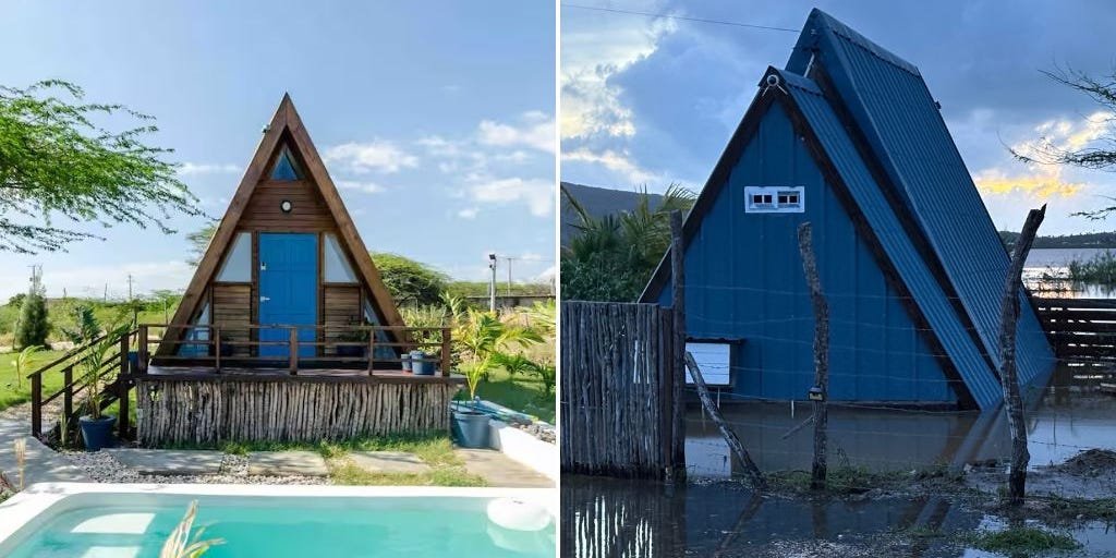 My Beachfront Rental Cabin in Jamaica Is Knee-Deep in Hurricane Floods