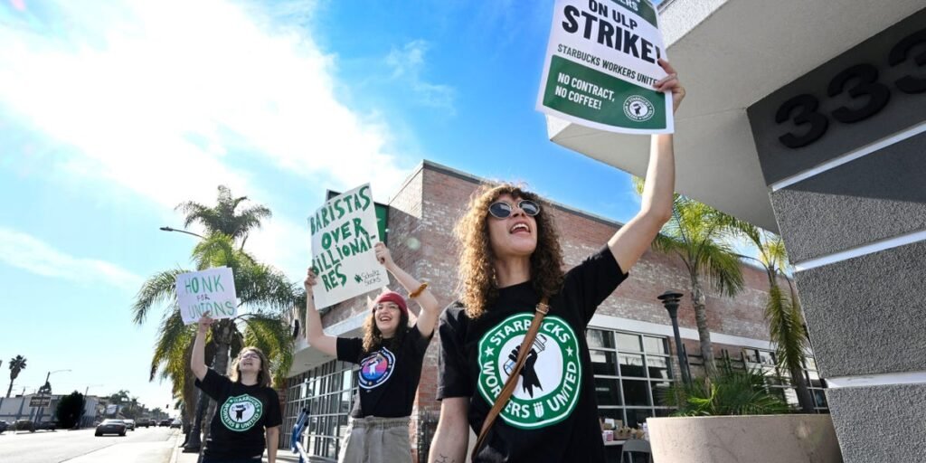 Unionized Starbucks Workers Launch Strike on Red Cup Day