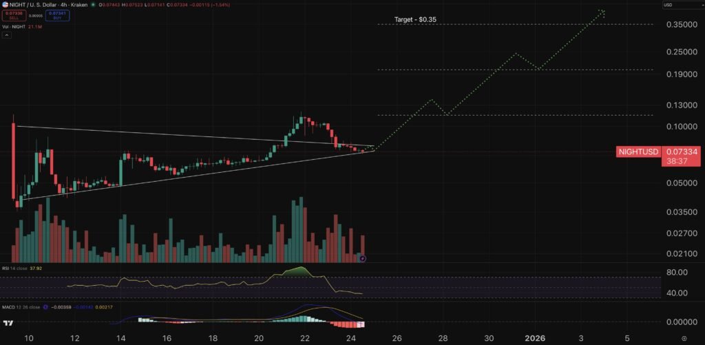 Midnight Price Prediction: As the NIGHT Price Continues to Slip, Is A Christmas Eve Miracle Possible?