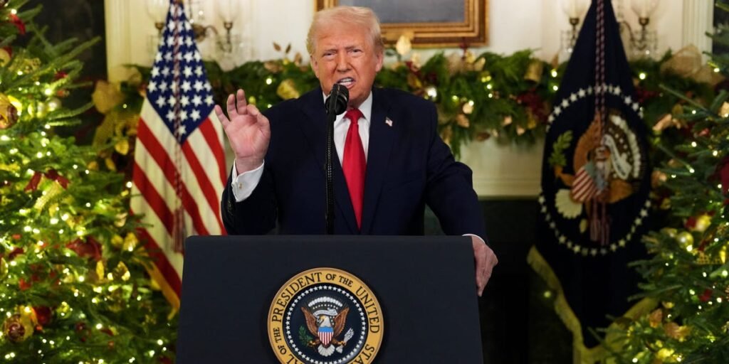 Trump Makes an Economic Address and Promises Bonuses to the Military