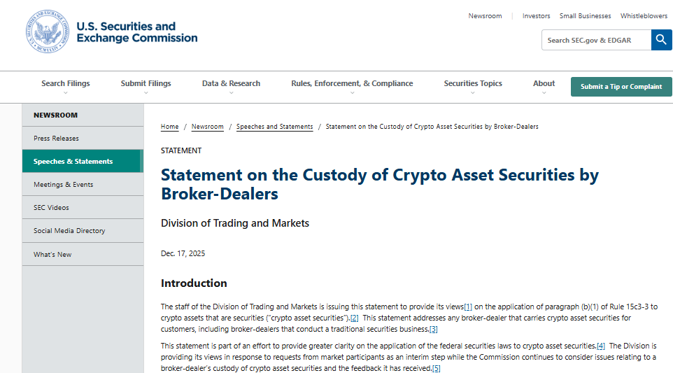 SEC Issues New Mandate: Broker-Dealers Must Control Crypto Private Keys or Face Consequences