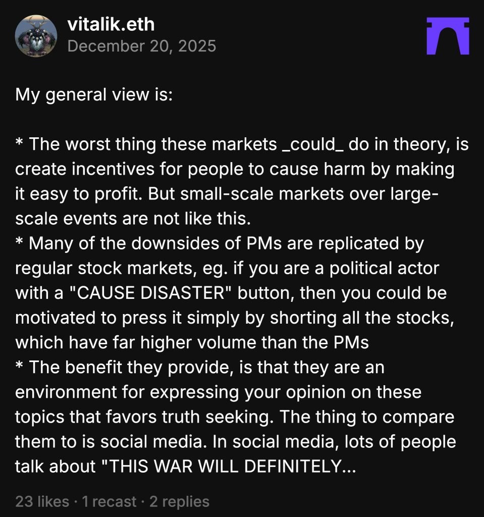 Prediction Markets Beat Social Media at Finding Truth, Says Vitalik Buterin