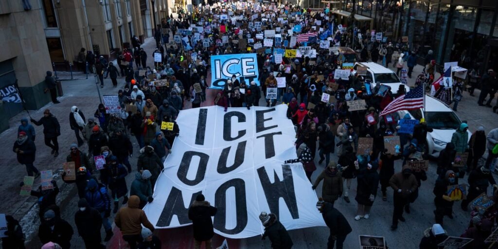 Anti-ICE Protests Take Place Nationwide