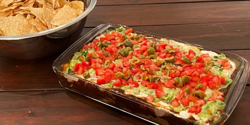 I Made 7-Layer Dip Recipe From Rachael Ray; Easy and Delicious