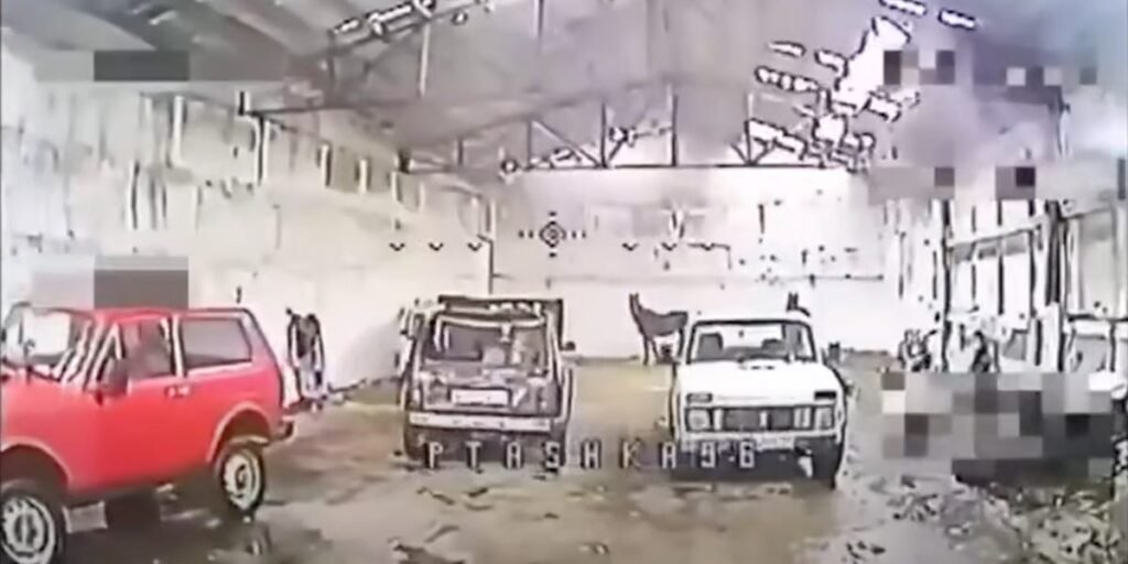 Ukrainian Drone Pilot Finds Russian Arsenal, Filled With Horses, Cars