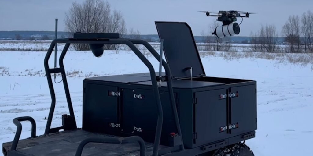 Ukrainian Ground Robot Can Now Launch Drones, Keeps Operators Safer