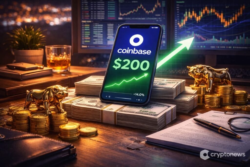 Coinbase Stock Stalls at $200 Price After a 14% Surge — Is Smart Money Already Moving On?
