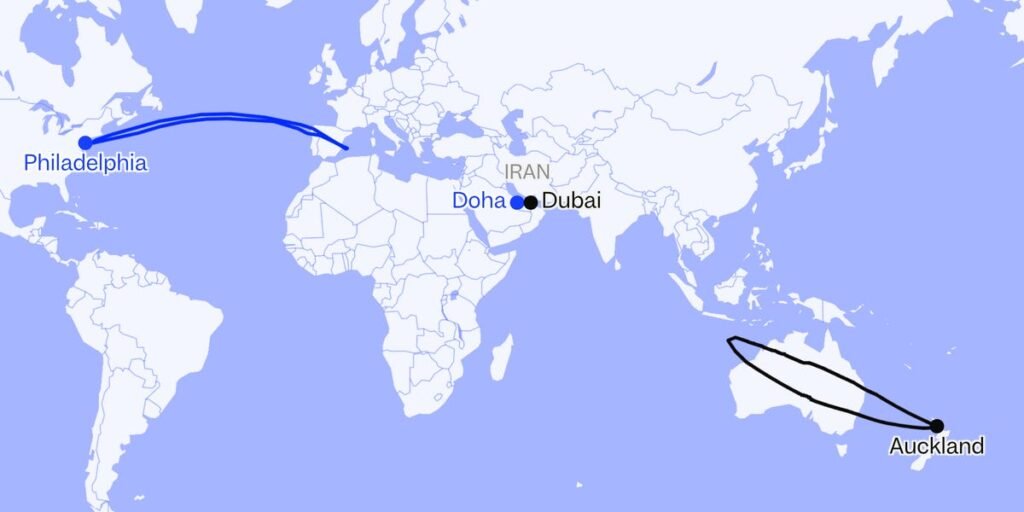 Iran Conflict Triggers 2 of Longest-Ever Flights to Nowhere