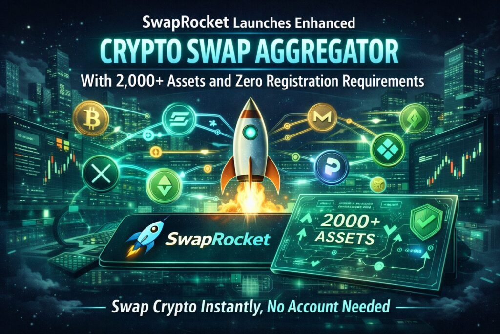 SwapRocket Launches Enhanced Crypto Swap Aggregator With 2,000+ Assets and Zero Registration Requirements