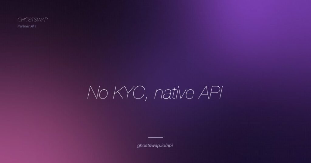 GhostSwap Now Offers No-KYC Crypto Exchanges via Its New Partner API