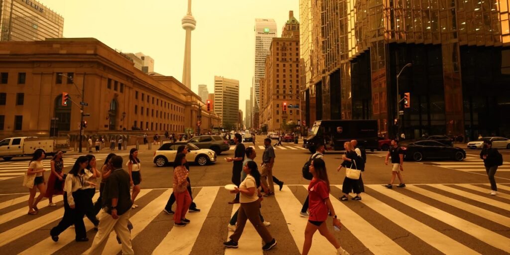 Canadian Wildfires Bring Smoke, Yellow Skies to US Cities: Photos